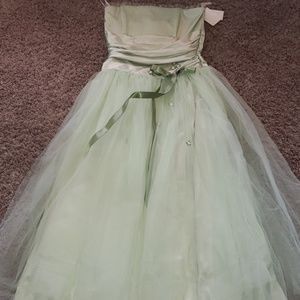 Jessica McClintock Mint green tulle bustier type dress NWT